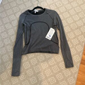 lululemon athletica Graphite sparkly Long Sleeve Tee